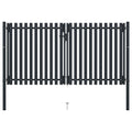 VidaXL Poort dubbel 306x220 cm staal antraciet