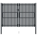 VidaXL Poort dubbel 306x250 cm staal antraciet