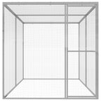 VidaXL Kattenkooi 3x1,5x1,5 m gegalvaniseerd staal