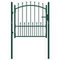 Vidaxl poort met speerpunten 100x100 cm staal groen