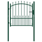 Vidaxl poort met speerpunten 100x100 cm staal groen