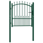 Vidaxl poort met speerpunten 100x100 cm staal groen