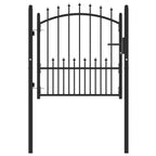 Vidaxl poort met speerpunten 100x100 cm staal zwart