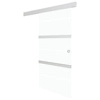 Vidaxl schuifdeur 76x212 cm esg-glas en aluminium zilverkleurig