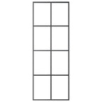 Vidaxl schuifdeur 76x205 cm aluminium en esg-glas zwart