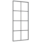 VidaXL Schuifdeur 90x205 cm aluminium en ESG-glas zwart
