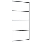 VidaXL Schuifdeur 102,5x205 cm aluminium en ESG-glas zwart