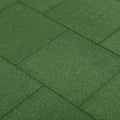 VidaXL Valtegels 24 st 50x50x3 cm rubber groen