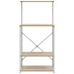Vidaxl magnetronkast 60x39,6x123 cm bewerkt hout wit en eikenkleurig