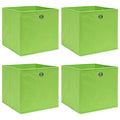 Vidaxl opbergboxen 4 st 32x32x32 cm stof groen