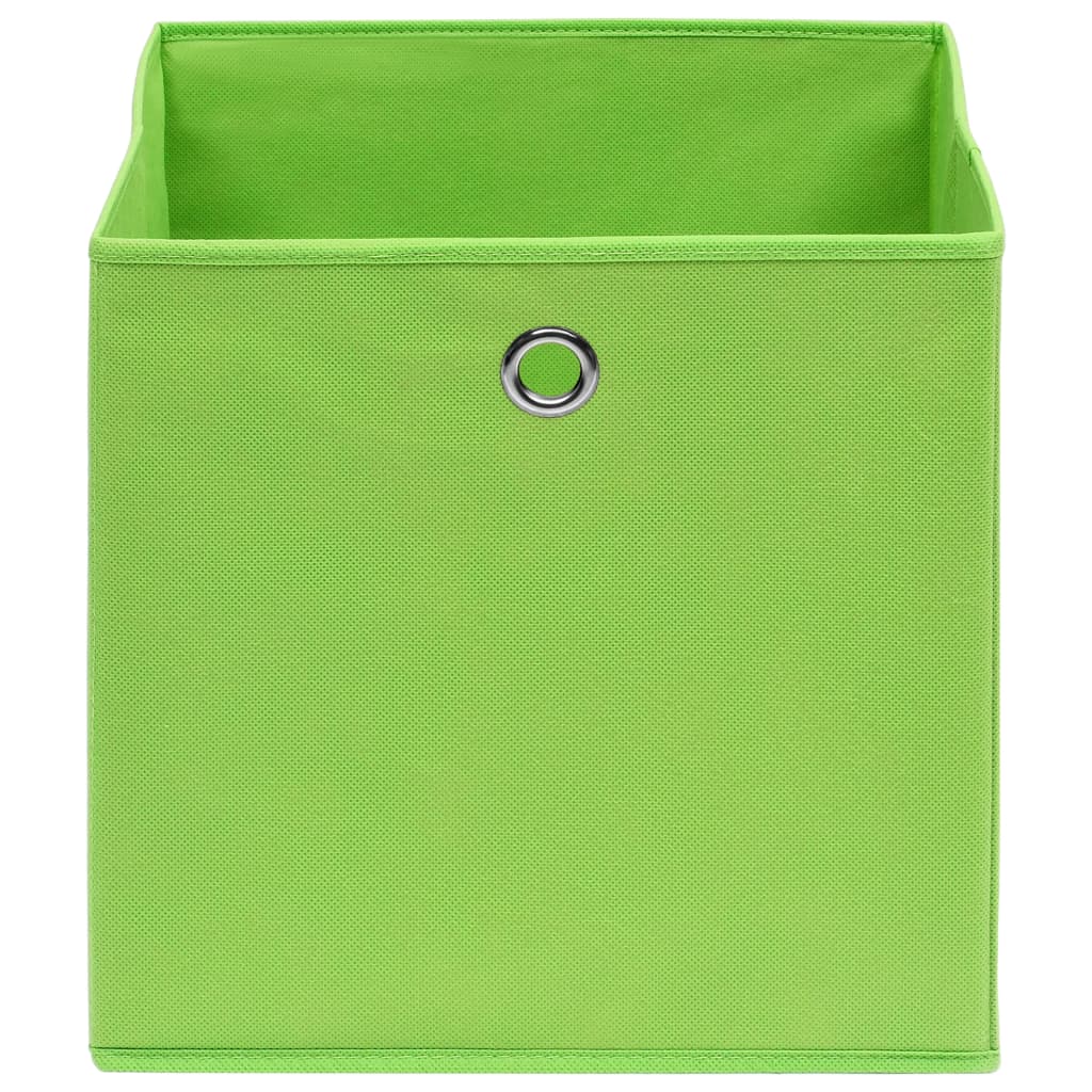 Vidaxl opbergboxen 10 st 32x32x32 cm stof groen