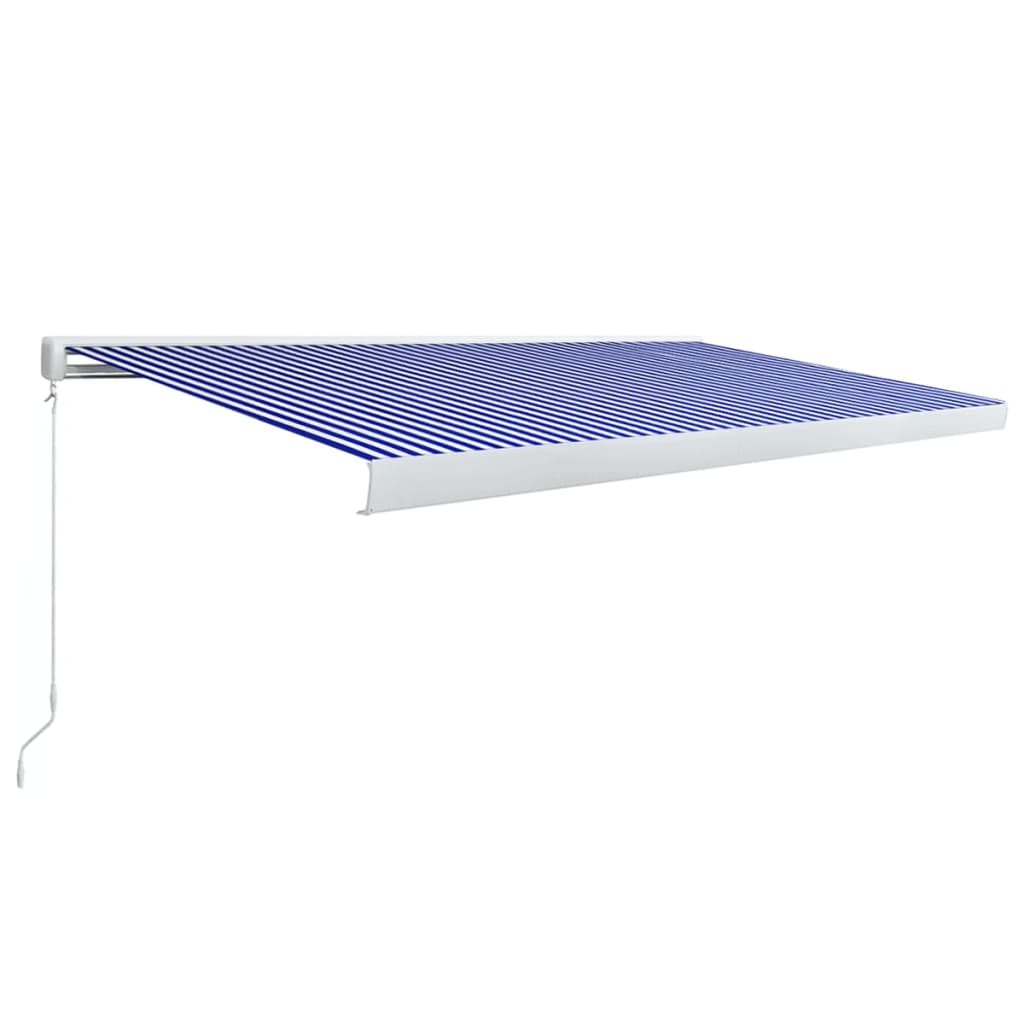 VidaXL Luifel handmatig 500x300 cm blauw en wit