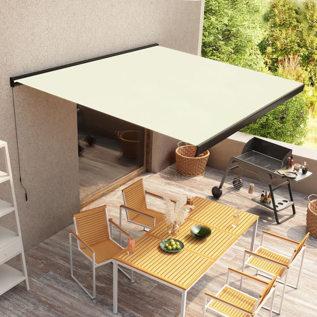 VidaXL Luifel handmatig 350x250 cm crème
