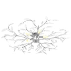 Vidaxl plafondlamp met acryl kristallen bladarmen voor 5xe14 wit