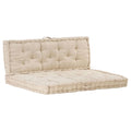 Vidaxl palletvloerkussens 2 st katoen beige
