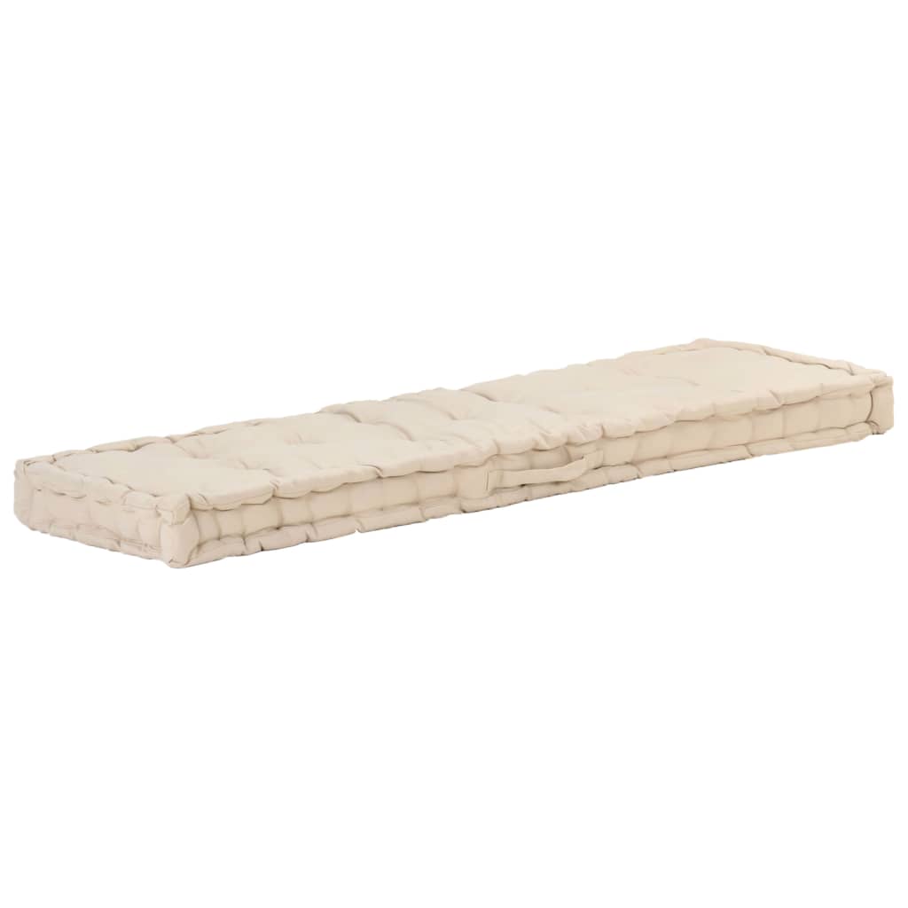 Vidaxl palletvloerkussens 2 st katoen beige