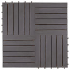 VidaXL Terrastegels 30 st 30x30 cm massief acaciahout greywash