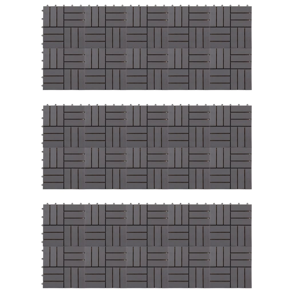 VidaXL Terrastegels 30 st 30x30 cm massief acaciahout greywash
