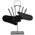 Vidaxl kachelventilator met 2 vinnen zwart