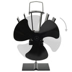Vidaxl kachelventilator met 3 vinnen zwart