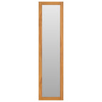 Vidaxl wandspiegel met schappen 30x30x120 cm massief teakhout