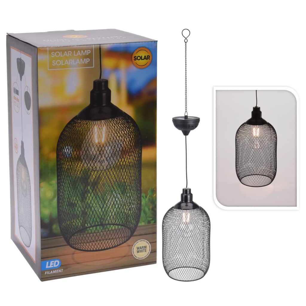 ProGarden ProGarden Hanglamp solar LED 15 cm metaal
