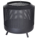 Progarden vuurkorf met barbecuerooster 50x51 cm zwart
