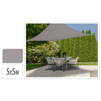 Pro garden schaduwdoek vierkant 5x5m donkergrijs