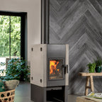 Wallart planken hout-look schuurhout eiken asgrijs