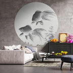 WallArt WallArt Behangcirkel Two Goldfish 142,5 cm