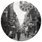 Wallart behangcirkel hong kong the old days 190 cm