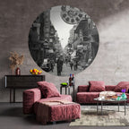 WallArt WallArt Behangcirkel Hong the Old Days 142,5 cm