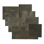 WallArt WallArt 32 st Tegel Bonham twee tinten leer zwart