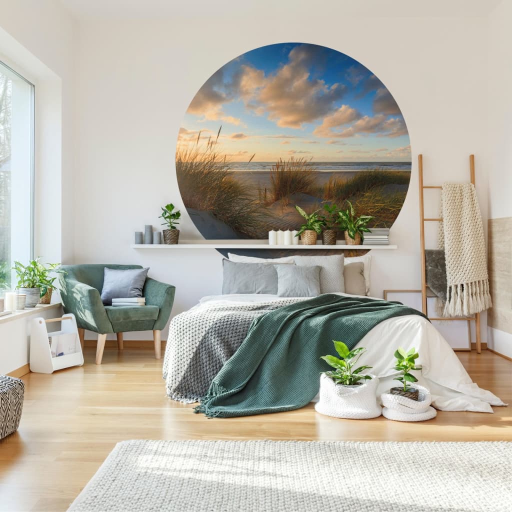WallArt WallArt Behangcirkel Beachlife 190 cm