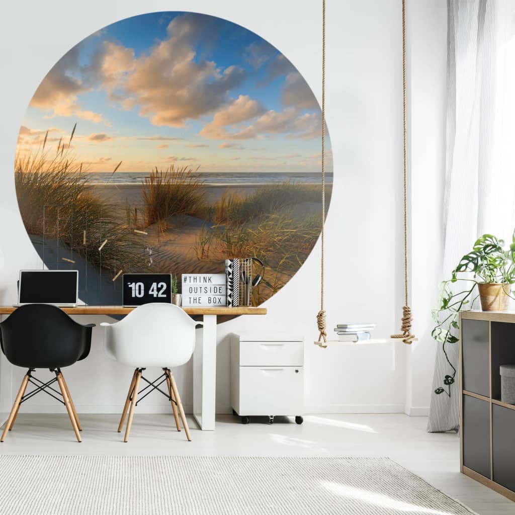 WallArt WallArt Behangcirkel Beachlife 190 cm