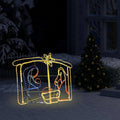Vidaxl kerstdecoratie kerststal 240 led's 116x41x87 cm
