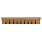 Vidaxl kapstok 90x16x16 cm massief eikenhout