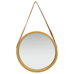 Vidaxl wandspiegel met band 50 cm goudkleurig