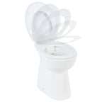 Vidaxl randloos toilet 7 cm extra hoogte soft-close keramiek wit