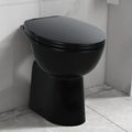 Vidaxl randloos toilet 7 cm extra hoogte soft-close keramiek zwart