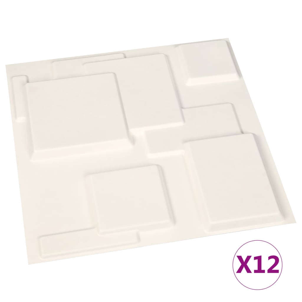 VidaXL Wandpanelen 12 st 3D 3 m² 0,5x0,5 m