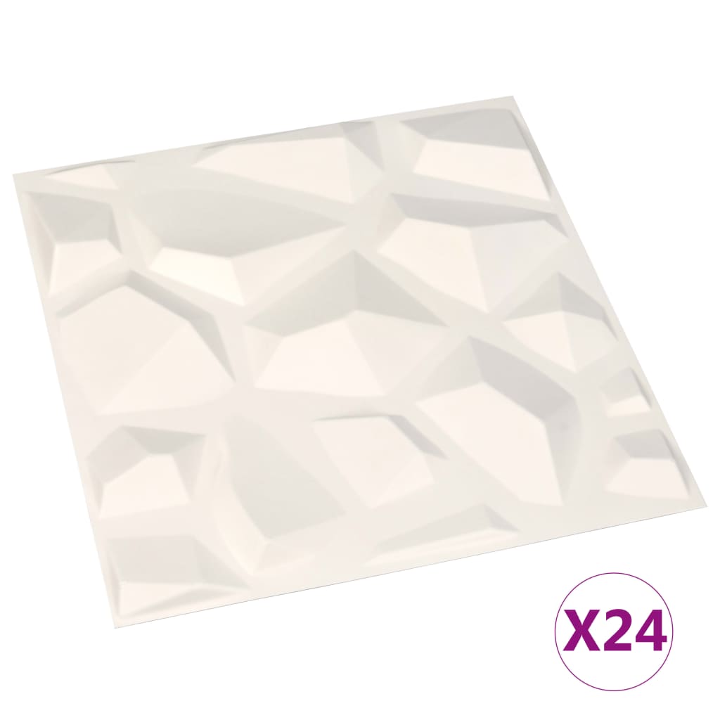 Vidaxl wandpanelen 24 st 3d 6 m² 0,5x0,5 m