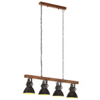 Vidaxl plafondlamp industrieel e27 mangohout zwart