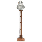 VidaXL Vloerlamp E27 massief mangohout zilverkleurig