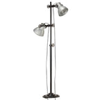 Vidaxl vloerlamp met 2 lampenkappen e27 gietijzer zilverkleurig