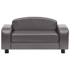 Vidaxl hondenbank 80x50x40 cm kunstleer grijs