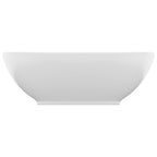 Vidaxl wastafel ovaal 40x33 cm keramiek matwit