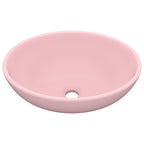 Vidaxl wastafel ovaal 40x33 cm keramiek matroze