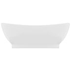 Vidaxl wastafel met overloop ovaal 58,5x39 cm keramiek matwit