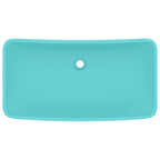 Vidaxl wastafel rechthoekig 71x38 cm keramiek mat lichtgroen